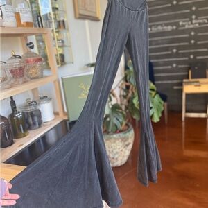 Current Mood Washed Black Bell Bottom Jumpsuit -XXS